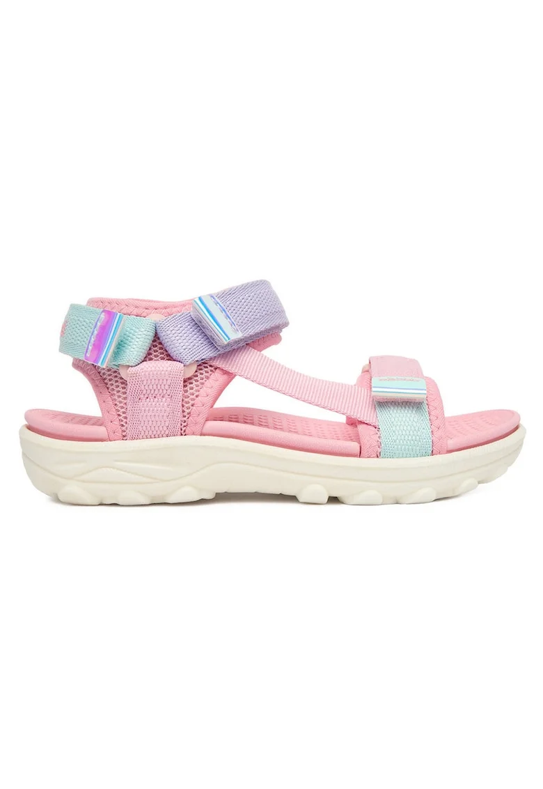 Sandale copii,  roz, textil, sistem inchidere Velcro,