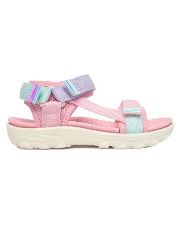 Sandale copii,  roz, textil, sistem inchidere Velcro,
