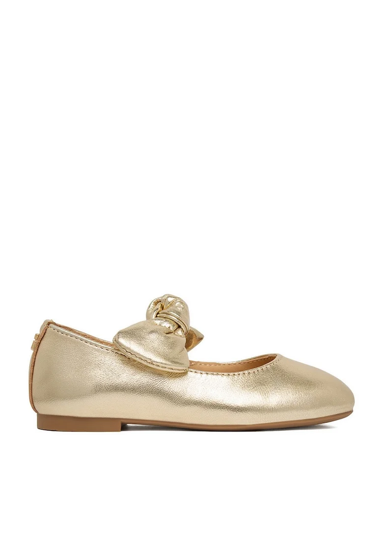 Balerini copii  eleganti, piele naturala, auriu