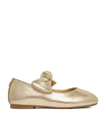 Balerini copii  eleganti, piele naturala, auriu