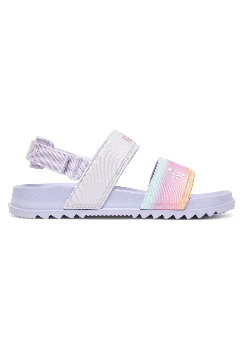 Sandale fete,  velcro, violet, textil
