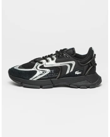 Pantofi sport cu garnituri de piele intoarsa L003 Neo, Negru/Argintiu