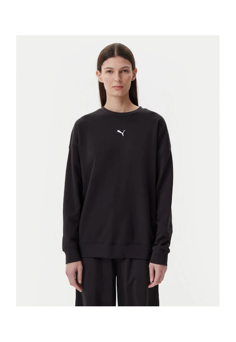 Bluza dama,  304582189, Bumbac/Poliester reciclat/Bumbac, Negru, Negru
