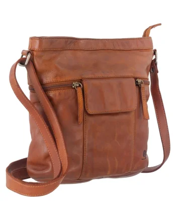Geanta umar dama piele naturala coniac 29 x 26 cm, Torro Lavado,