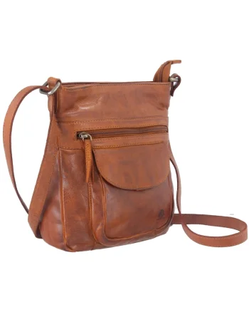 Geanta umar dama piele naturala coniac 24 x 23 cm, Torro Lavado,