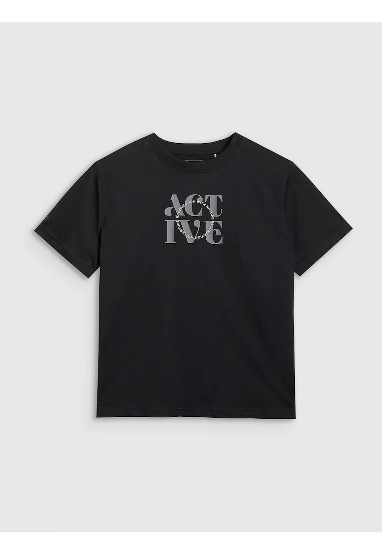 Tricou negru dama  din bumbac, Negru