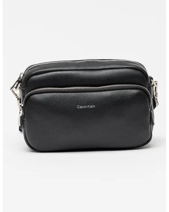 Borseta din piele ecologica Raised Camera, Negru