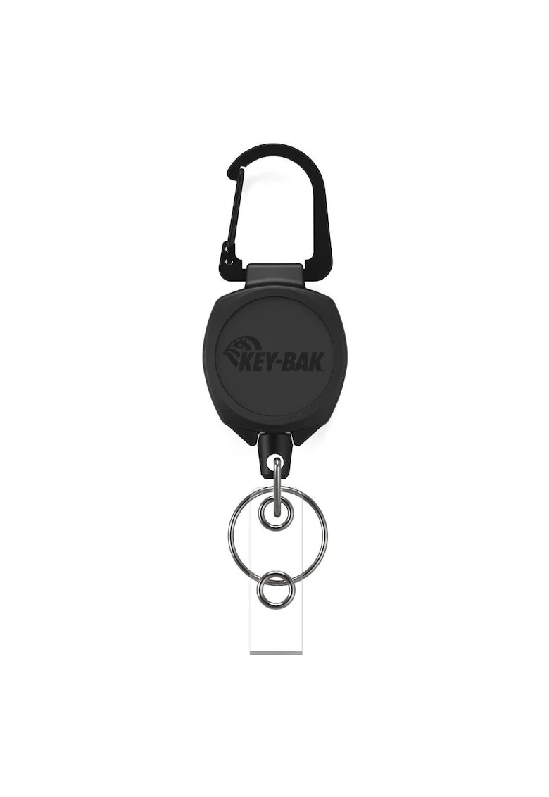 Retractor breloc  Policarbonat, Negru, 60 cm