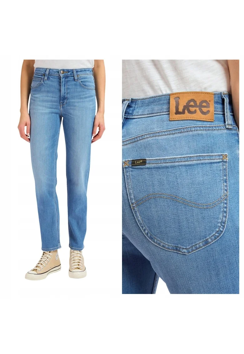 Pantaloni Dama,  Carol, 27/31, Croi Drept, Stil Drept, Regulamentar, Inaltimea Taliei Inalta, Inchidere Fermuar, Albastru