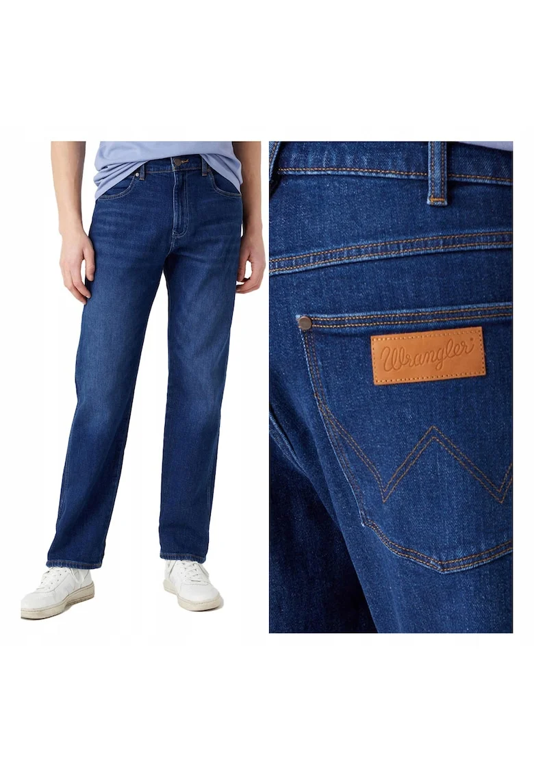 Blugi Barbati,  Frontier, W31-L30 USA, Albastru, Bumbac, Design Clasic Casual, Ideal Pentru Uz Zilnic, Material Premium Confortabil, Aspect Denim Modern, 5 Buzunare, Fermoar