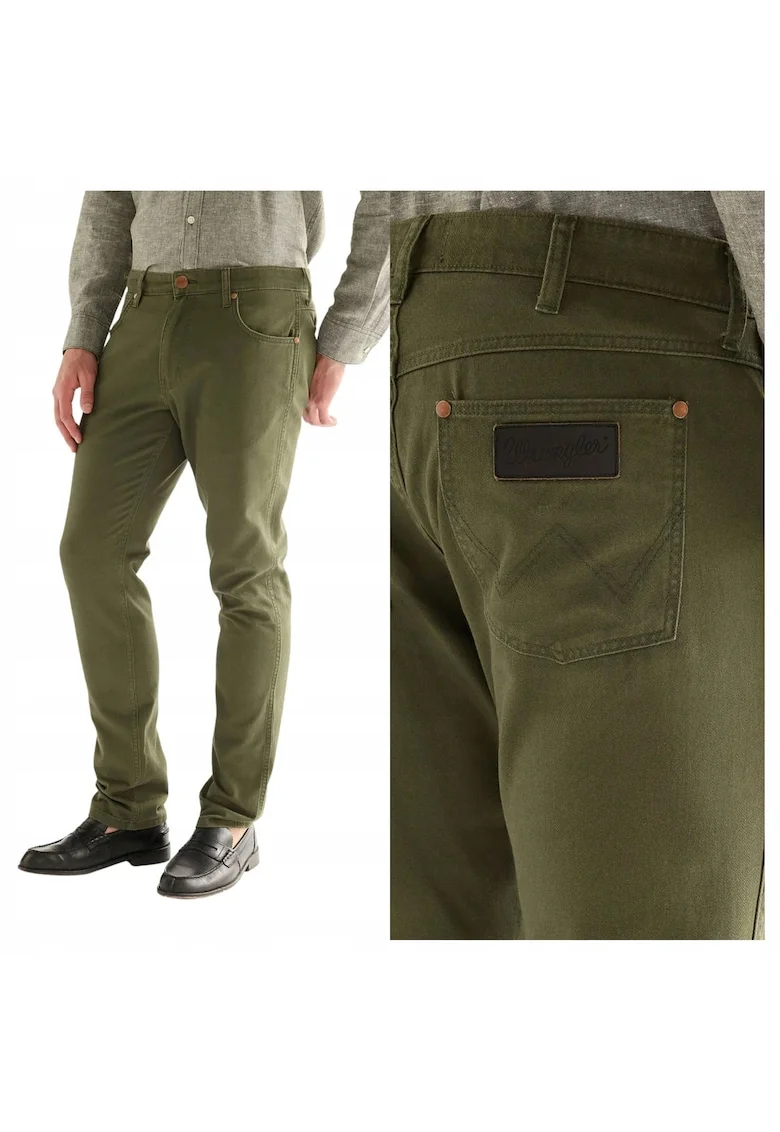 Blugi Barbati,  Greensboro, W31-L32 US, Verde, Bumbac, Design Clasic Casual, Ideal Pentru Uz Zilnic, Material Premium Confortabil, Aspect Denim Modern, 5 Buzunare, Fermoar