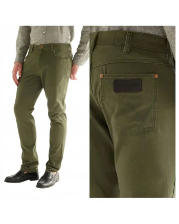 Blugi Barbati,  Greensboro, W31-L32 US, Verde, Bumbac, Design Clasic Casual, Ideal Pentru Uz Zilnic, Material Premium Confortabil, Aspect Denim Modern, 5 Buzunare, Fermoar