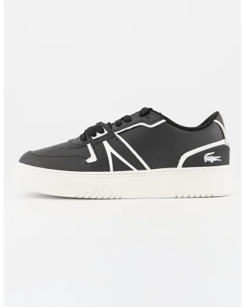 Pantofi sport din piele cu detaliu logo, Alb/Negru