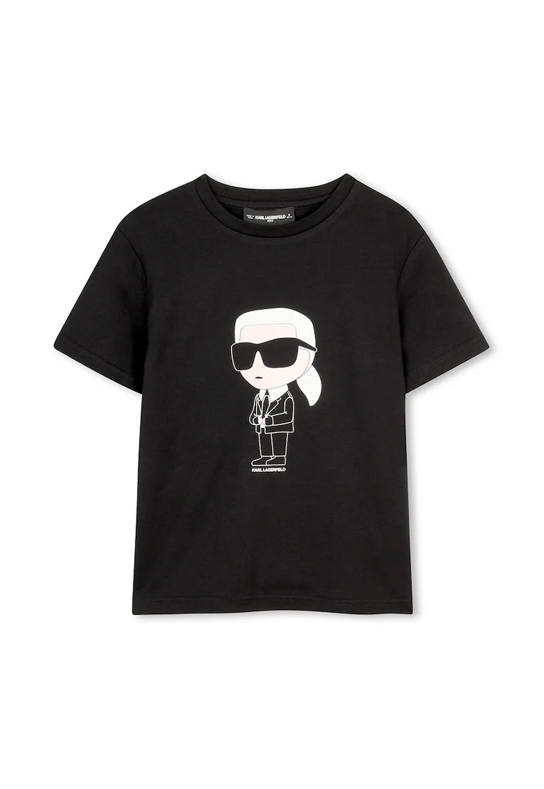 Tricou cu imprimeu logo, Negru/Alb optic/Alb murdar