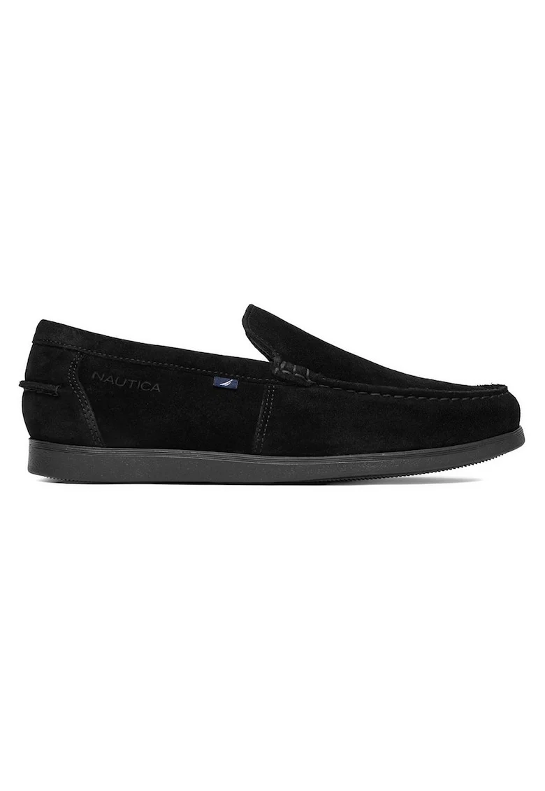 Mocasini barbati,  piele naturala, alb/negru,