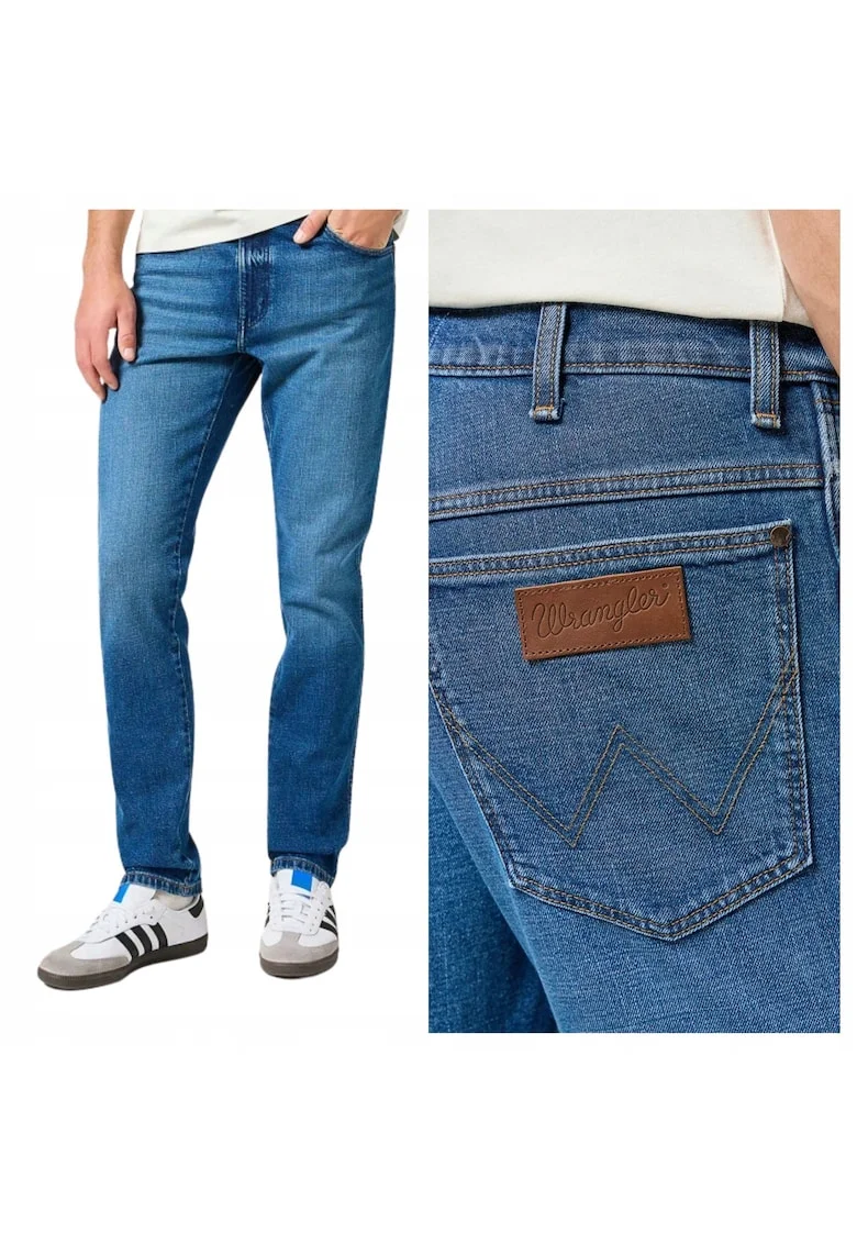 Pantaloni Jeans,  River, 33/32, Croi Straight Fit, Stil Drept, Regulamentar, Inaltimea Taliei Medie, Regulamentara, Inchidere Fermuar, Albastru