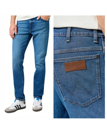 Pantaloni Jeans,  River, 33/32, Croi Straight Fit, Stil Drept, Regulamentar, Inaltimea Taliei Medie, Regulamentara, Inchidere Fermuar, Albastru