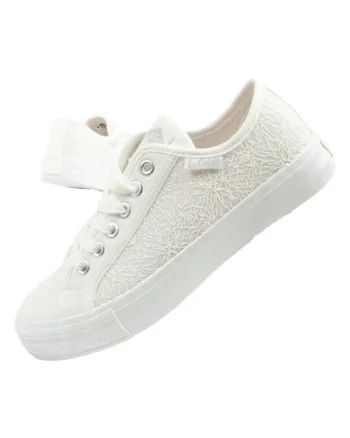 Tenisi cu sclipici si dantela pentru femei  albi [LCW-25-31-3422L, Alb