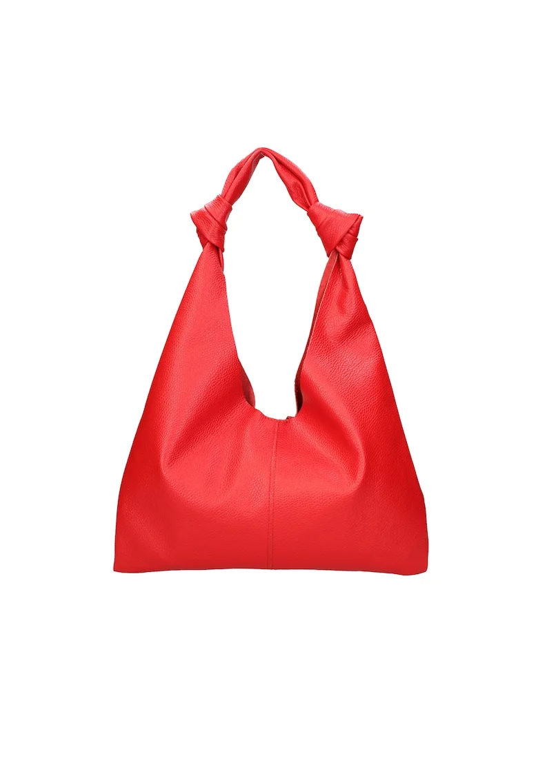 Geanta shopper de piele cu aplicatie