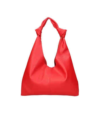 Geanta shopper de piele cu aplicatie