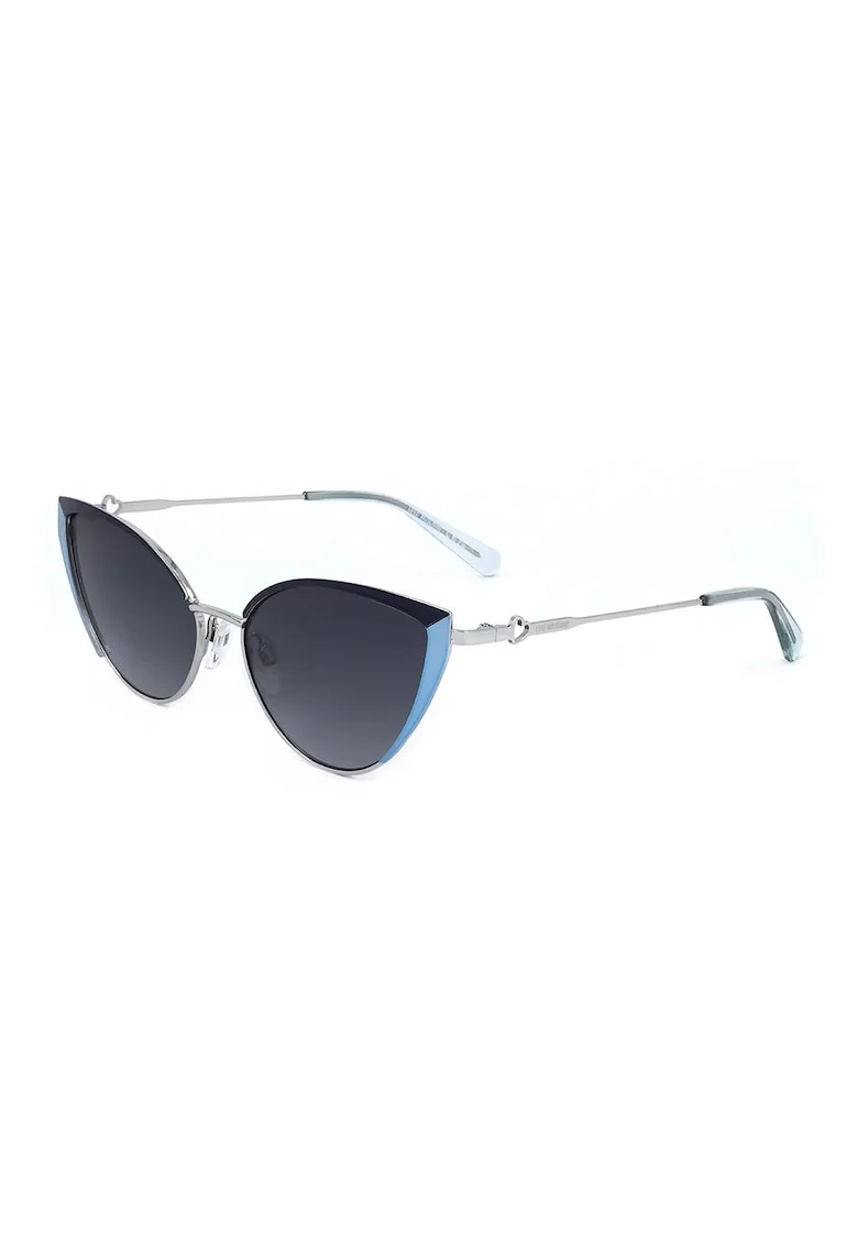 Ochelari de soare cat-eye cu lentile in degrade, Argintiu