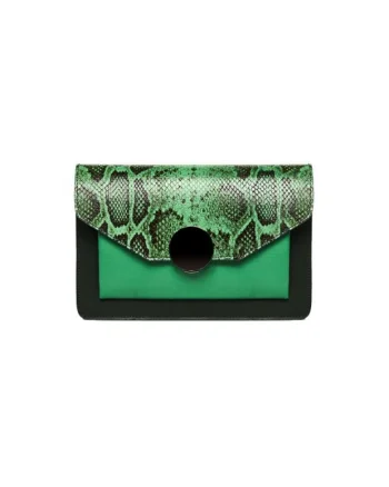 Geanta dama piele,  Ivona, verde, 26x7x18 cm