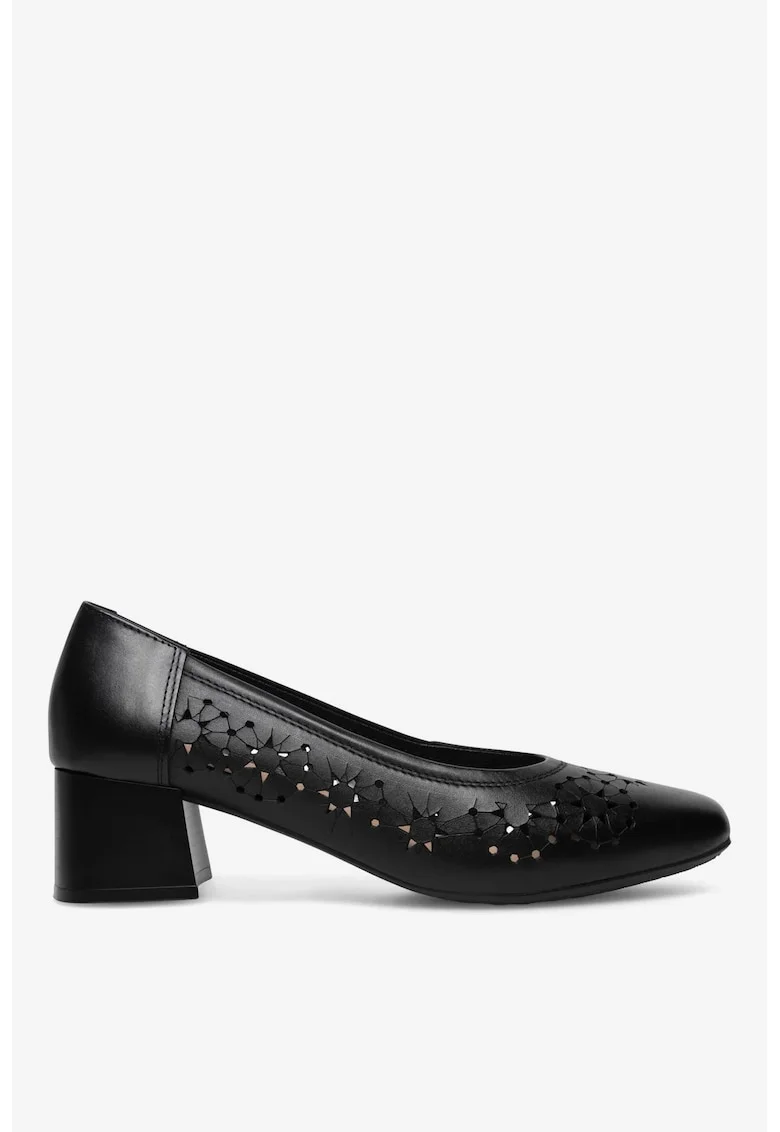 Pantofi dama  5905588561514, Piele naturala, Negru, Negru