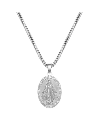 Medalion din otel inoxidabil Virgin Mary