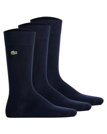 Set de sosete lungi cu logo - 3 perechi, Albastru