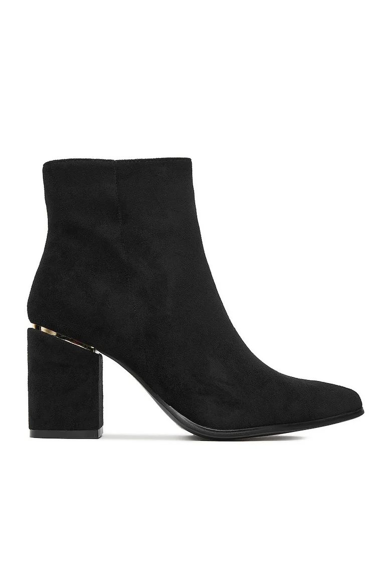 Botine dama 5628-1,  Textil, Negru