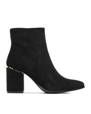 Botine dama 5628-1,  Textil, Negru