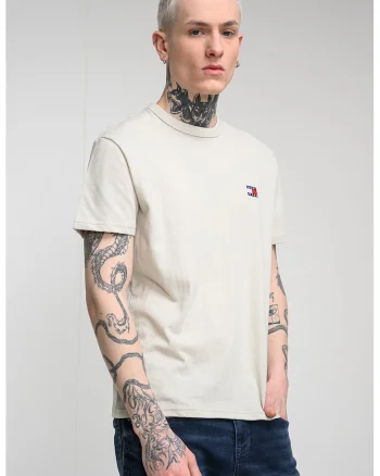 Tricou regular fit de bumbac cu logo brodat, Bej deschis