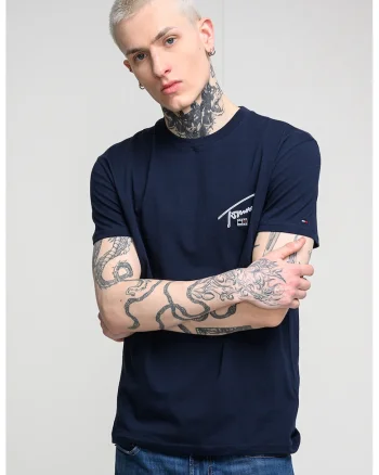 Tricou cu imprimeu logo, Bleumarin