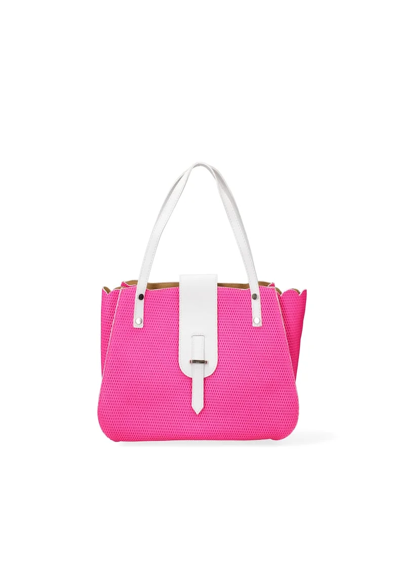Geanta cu aspect texturat, Fucsia