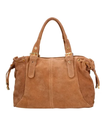 Geanta de piele cu maner Celeste Plus, Caramel