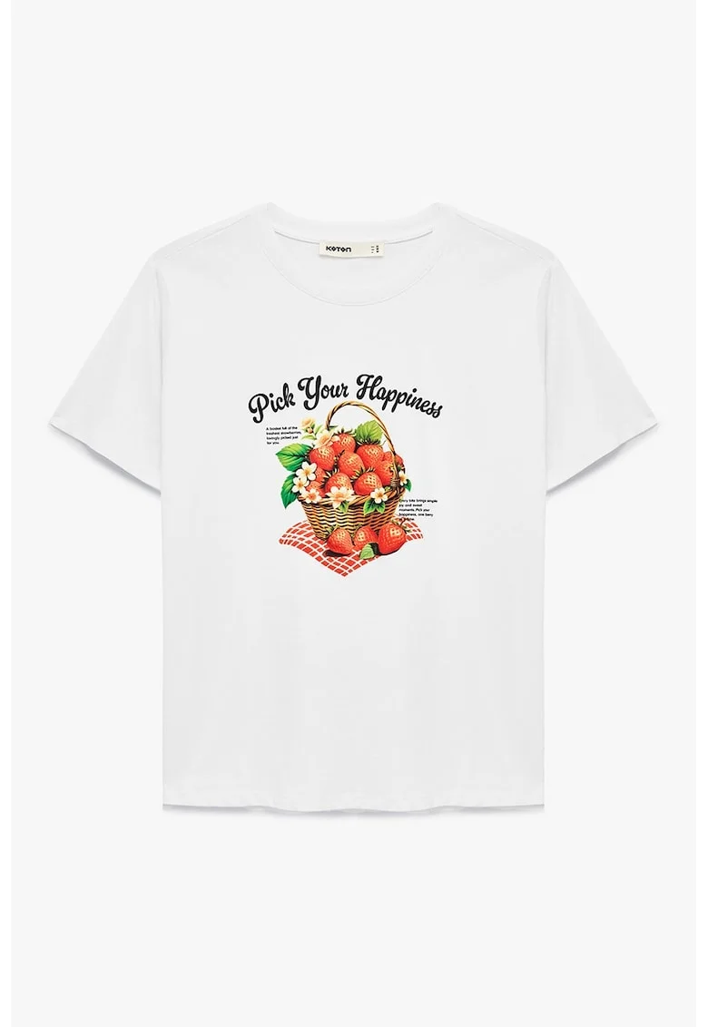 Tricou regular-fit, Alb/Coral