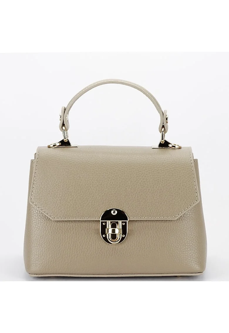 Geanta taupe din piele naturala 1736 131 Maro taupe