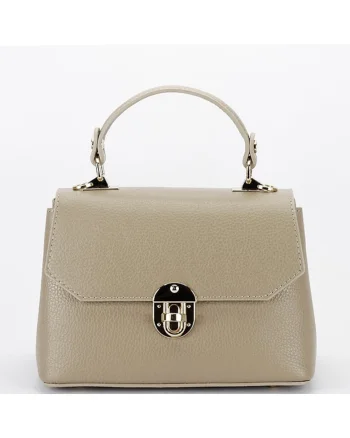 Geanta taupe din piele naturala 1736 131 Maro taupe