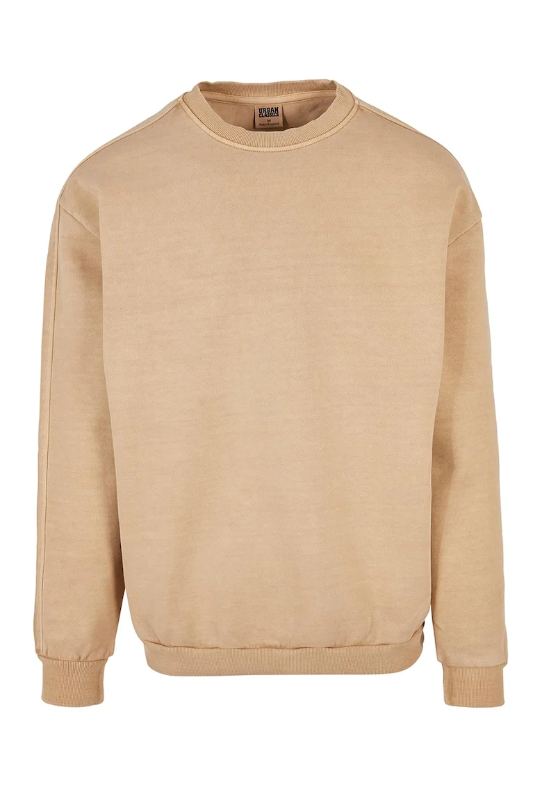 Bluza de trening din bumbac cu model uni, Bej