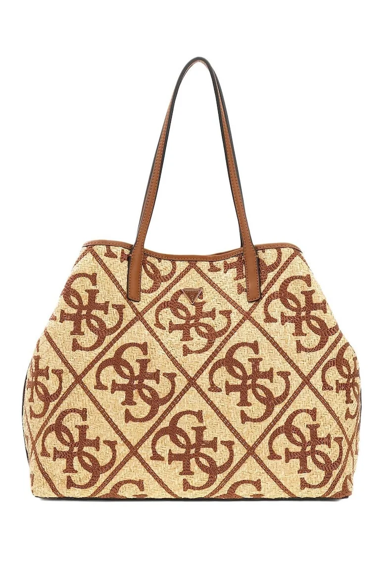 Geanta shopper cu imprimeu logo si etui detasabil
