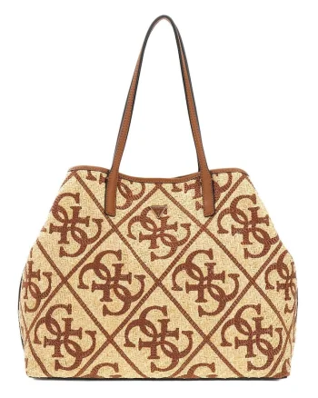 Geanta shopper cu imprimeu logo si etui detasabil
