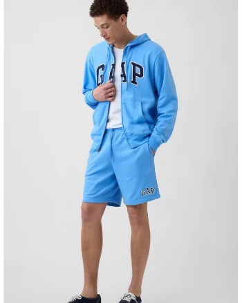 Pantaloni scurti de trening cu snur si buzunare laterale, Turcoaz