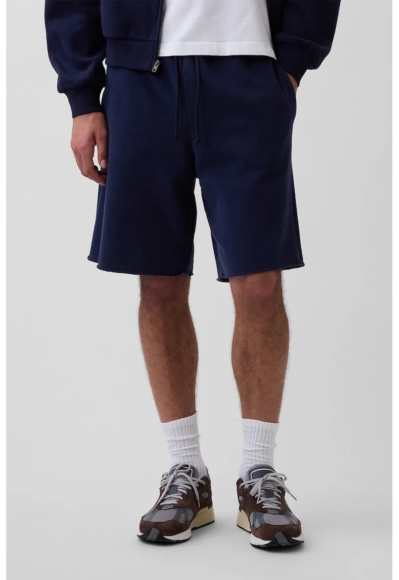 Pantaloni scurti din amestec de bumbac, Bleumarin