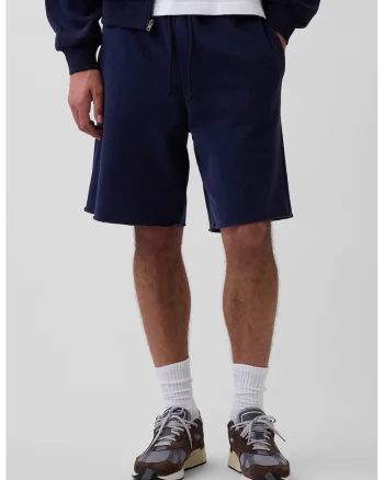 Pantaloni scurti din amestec de bumbac, Bleumarin