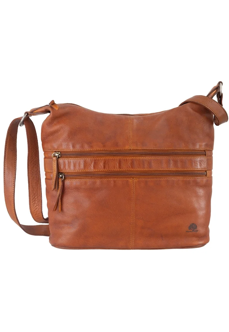 Geanta umar dama piele naturala coniac 35 x 30 cm, Torro Lavado,