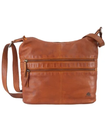 Geanta umar dama piele naturala coniac 35 x 30 cm, Torro Lavado,