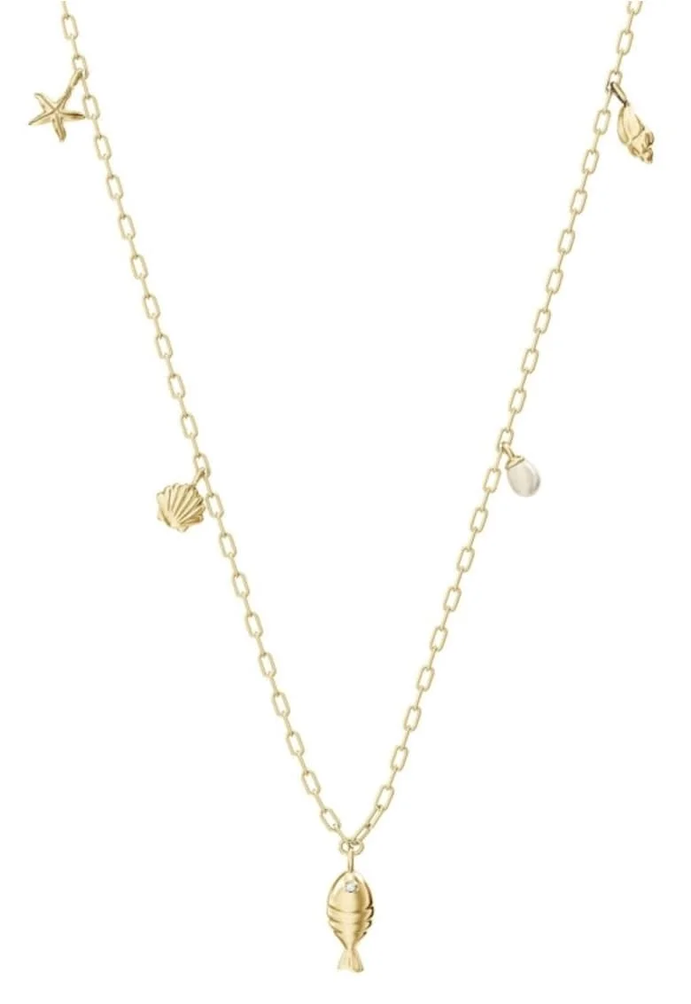 Colier  Sutton cu cubic zirconia si perla JA7317710, Auriu