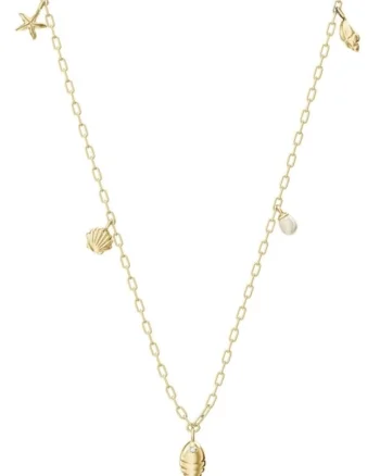 Colier  Sutton cu cubic zirconia si perla JA7317710, Auriu