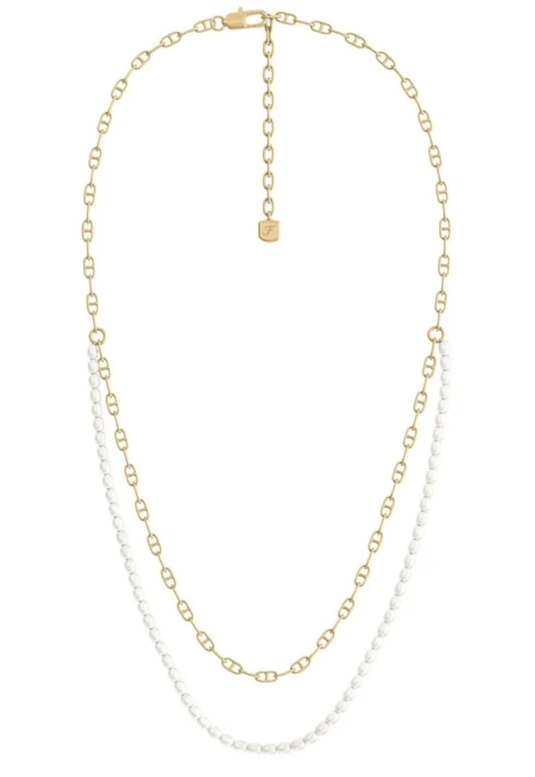 Colier  Heritage cu perle JA7321710, Auriu, Alb