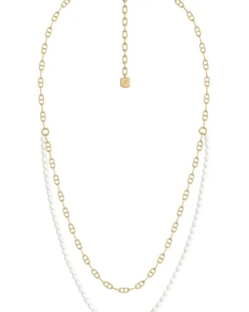 Colier  Heritage cu perle JA7321710, Auriu, Alb